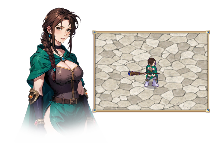 緹娜立繪與遊戲畫面